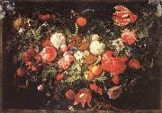 Jan Davidsz. de Heem A Festoon of Flowers and Fruit Sweden oil painting reproduction